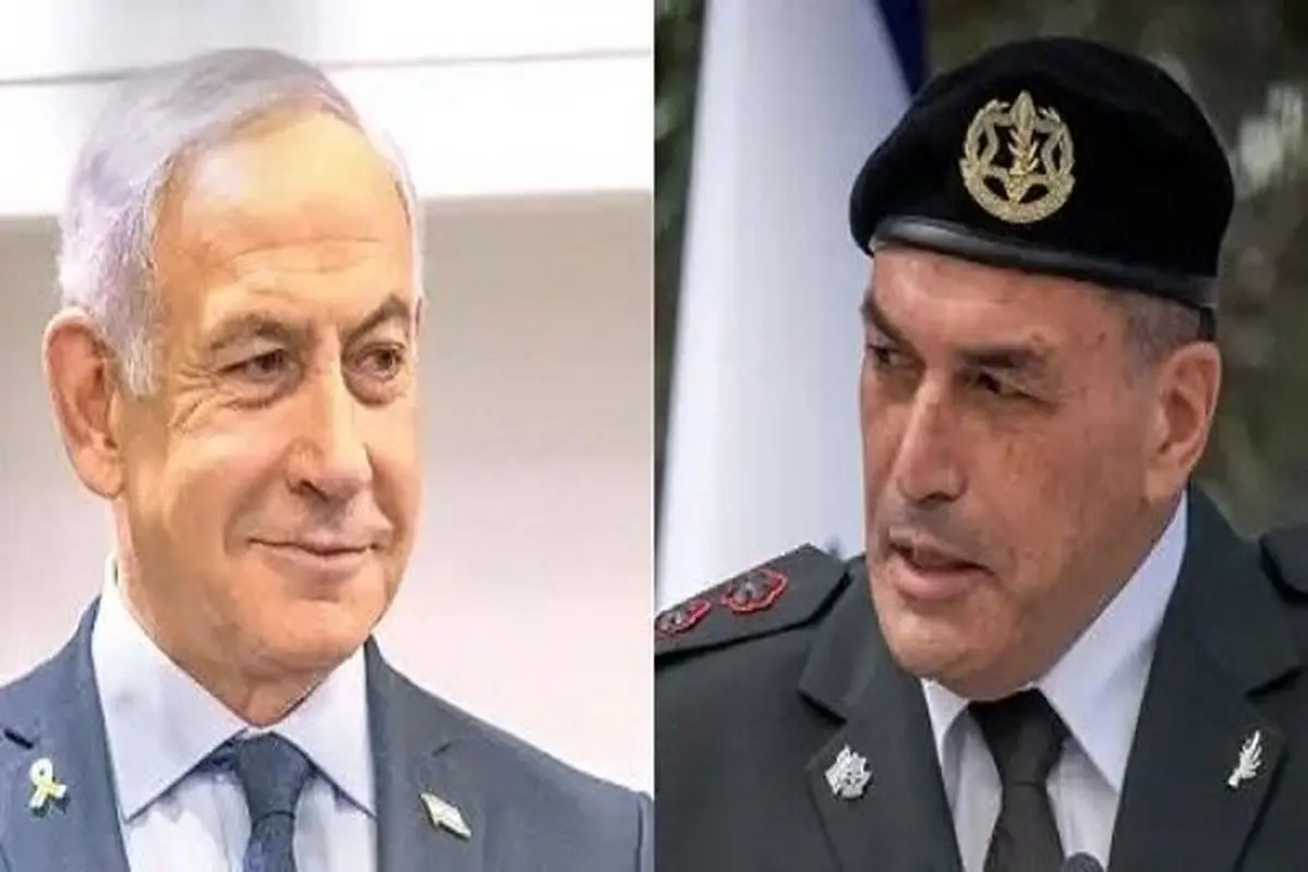 نتانیاهو به رئیس ستاد ارتش رژیم اسرائیل حمله ور شد