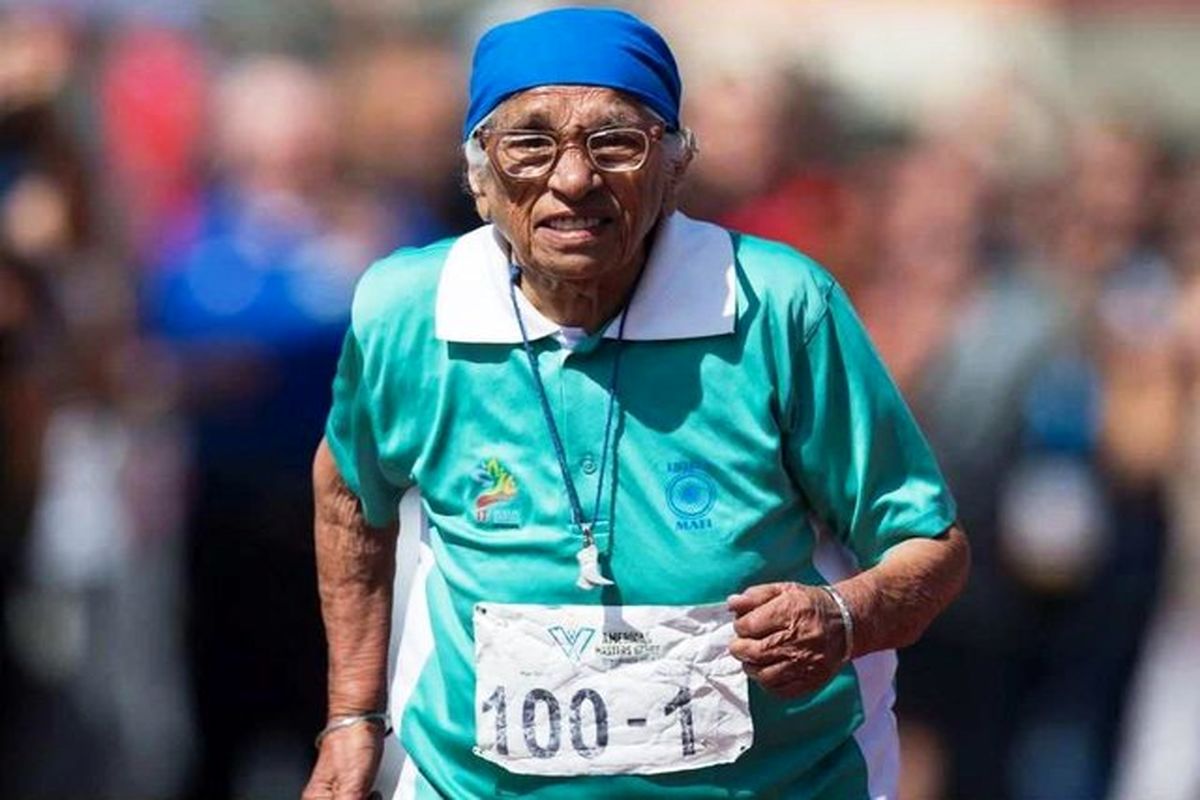 پیرزن صد و یک ساله هندی مدال طلای دوی ١٠٠ متر سالمندان جهان را کسب کرد