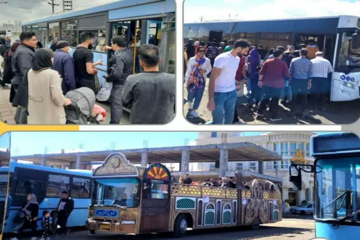 خدمت رسانی 25 دستگاه اتوبوس به بازدیدکنندگان مجموعه باغ فین کاشان