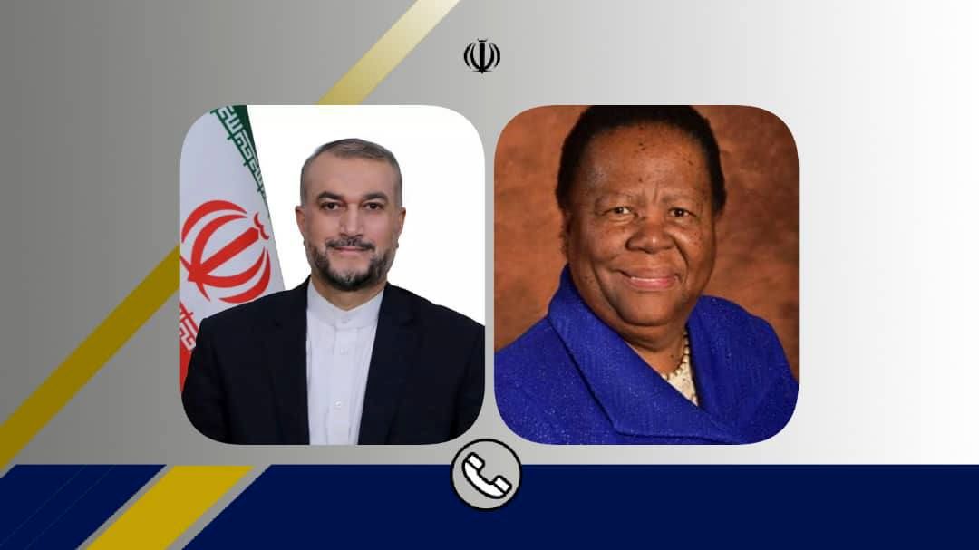 رایزنی تلفنی وزرای امور خارجه ایران و آفریقای جنوبی درخصوص توسعه روابط دوجانبه