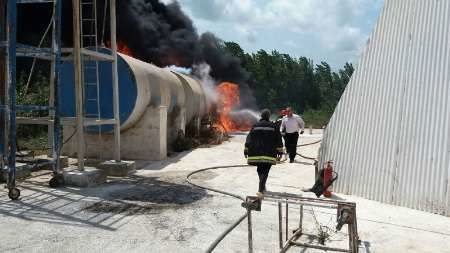 انفجار تانکر گازوئیل در شهرک صنعتی محمودآباد