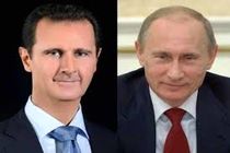 پیام تبریک اسد به پوتین برای پیروزی در انتخابات ریاست جمهوری