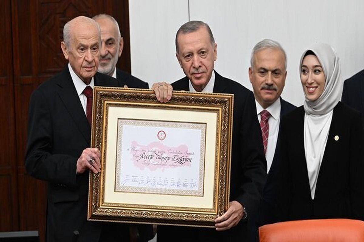 رجب طیب اردوغان برای سومین بار سوگند ریاست‌جمهوری خورد