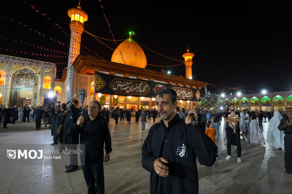 مراسم عزاداری شب تاسوعای حسینی (ع) در شیراز