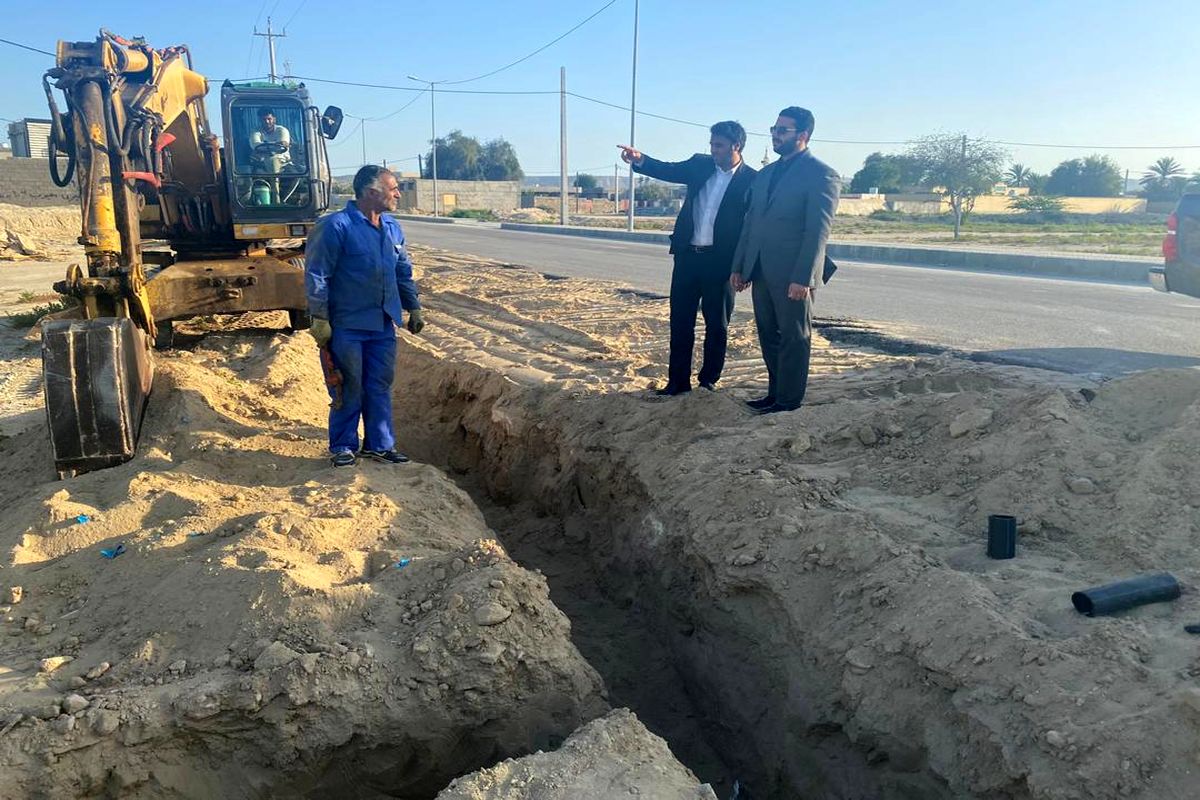 راه اندازی ناحیه 2 آبفا قشم در شهر طبل