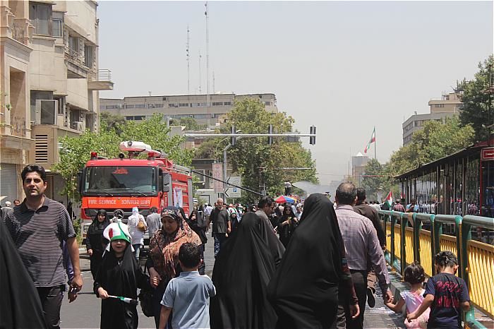 استقرار ۱۶۰آتش نشان در مسیر راه پیمایی روز قدس