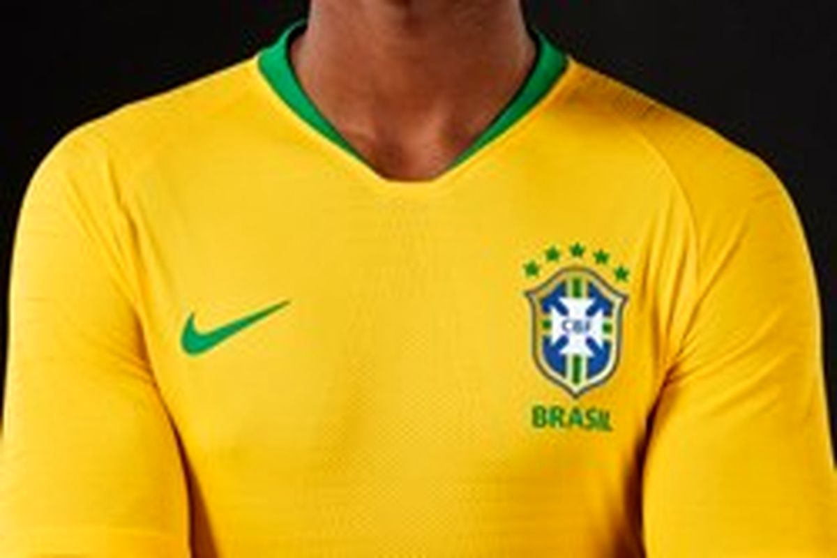 پیراهن اول برزیل در جام جهانی روسیه رونمایی شد