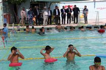 افتتاح مدرن‌ترین استخر روباز ۴ فصل آب گرم دانش اموزی جنوب کشور در شیراز