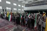 فریاد مرگ بر اسرائیل نمازگزاران کیش در جمعه خشم و نصر + فیلم