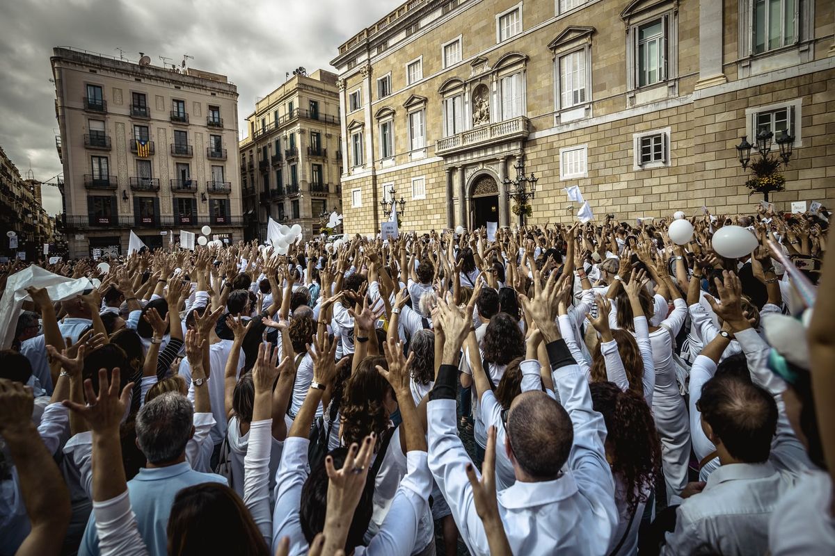 خیابان‌های کاتالونیا زیر پای مخالفان استقلال 