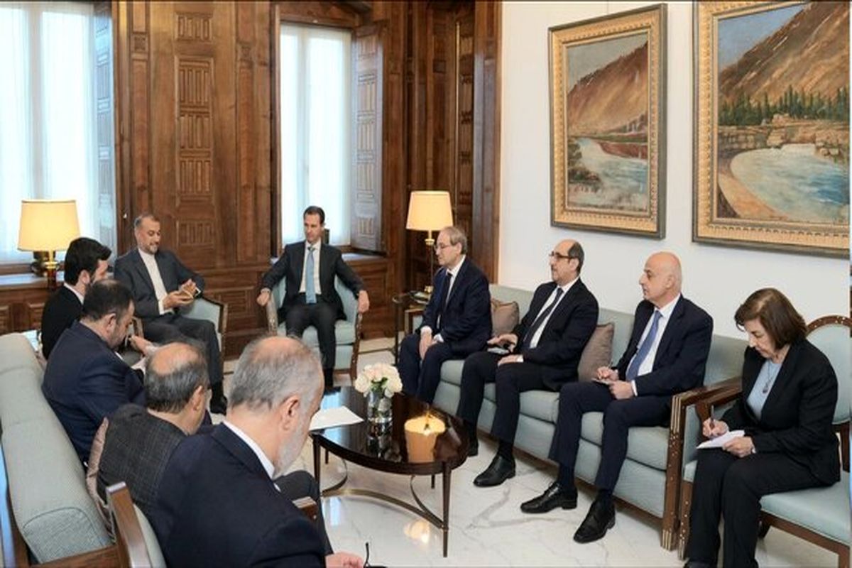 دیدار و رایزنی وزیر امور خارجه ایران و بشار اسد در دمشق
