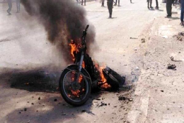 انفجار یک موتورسیکلت بمبگذاری شده در درعا 