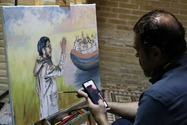 فعالیت کارگاه نقاشی «روایت یاران» در شهرکرد آغاز شد