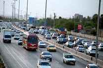 بار ترافیکی سنگین در آزادراه کرج - قزوین
