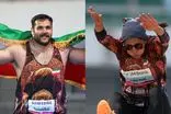 محمدرضا طیبی و ریحانه مبینی در مسابقات دوومیدانی قهرمانی آسیا طلایی شدند
