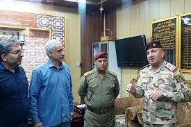 استاندار خوزستان و فرمانده مرزبانی فراجا با مسئولان عراقی در شلمچه عراق دیدار کردند 