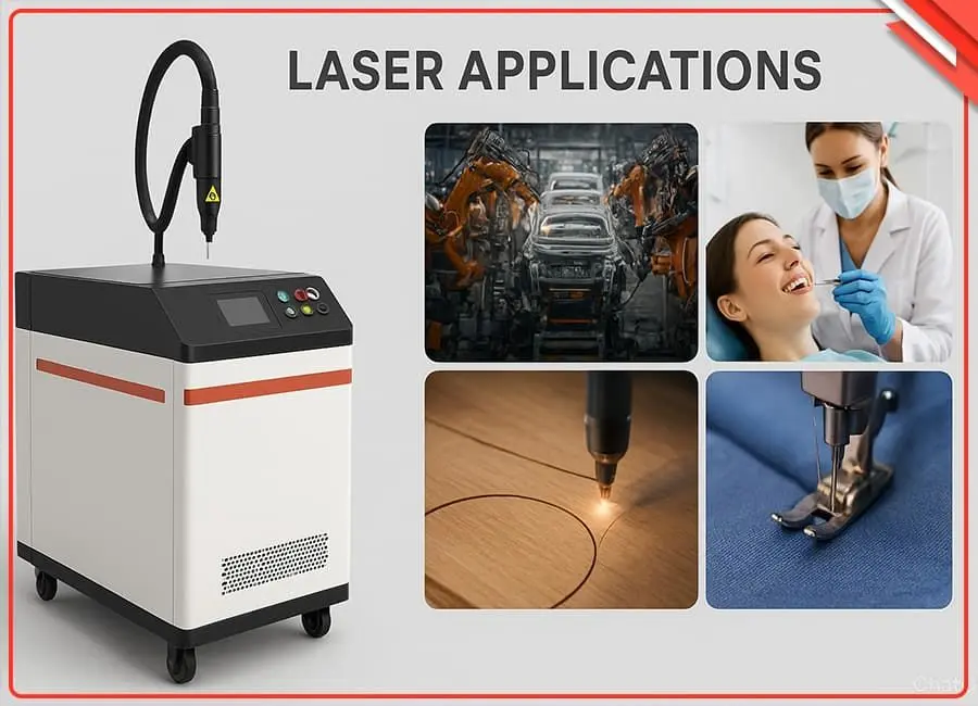 کاربردهای دستگاه‌های لیزر در صنایع مختلف: معرفی ۸ صنعت مهم دنیا