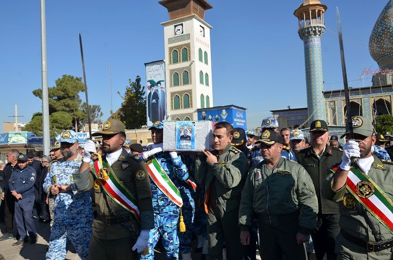 تشییع پیکر پاک و مطهر خلبان شهید "حمیدرضا رنجبر" در شیراز