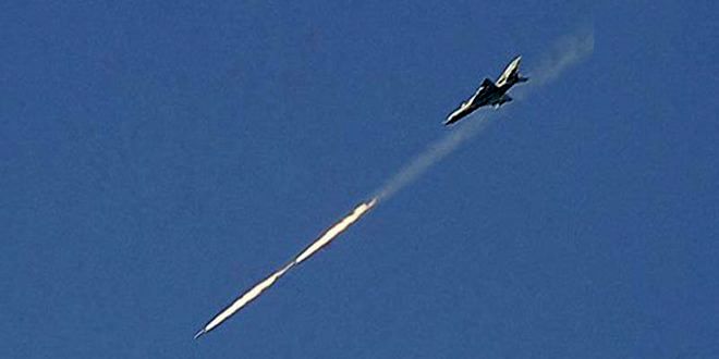 حملات هوایی نیروی هوایی سوریه علیه مواضع تروریست های داعش 