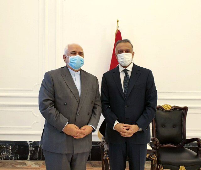 رایزنی ظریف با نخست وزیر عراق در بغداد