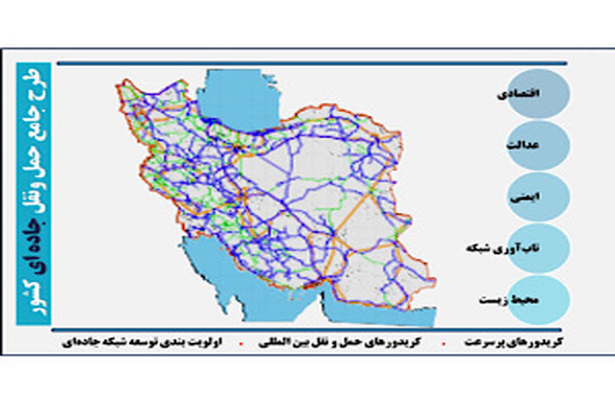 طرح جامع حمل ونقل جاده ای کشور در آستانه تکمیل و بهره برداری است