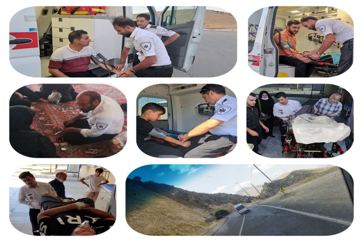 ارائه خدمات به زوار اربعین حسینی توسط کارشناسان مرکز اورژانس ۱۱۵ کاشان