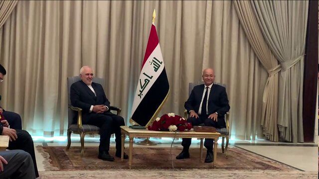 ظریف با رئیس جمهور عراق دیدار و گفتگو کرد