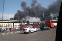 آتش سوزی در ایستگاه قطار قاهره