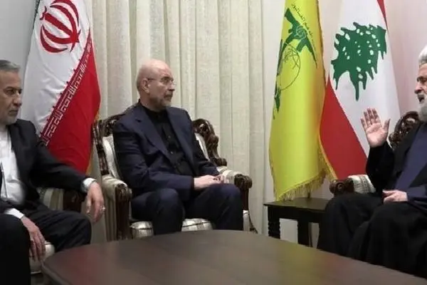 رئیس مجلس و وزیر امور خارجه ایران با دبیرکل حزب الله دیدار کردند