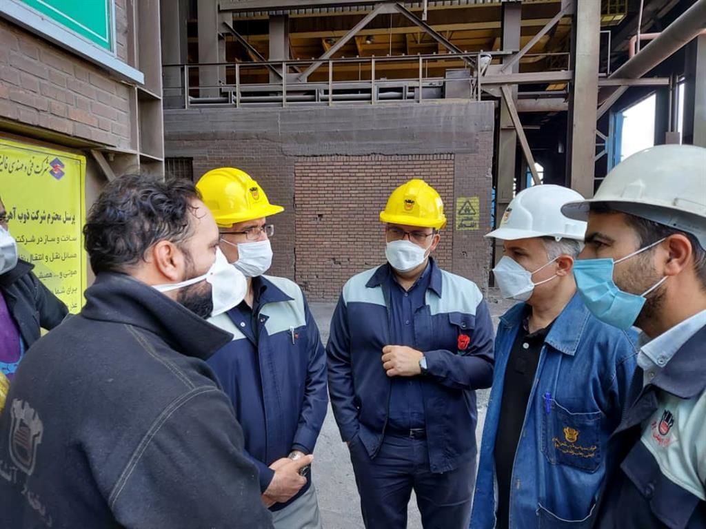 بازدید مدیر عامل شرکت ذوب آهن اصفهان از روند تولید و تعمیرات کارخانه