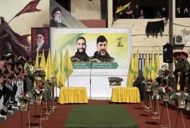 پیکر محافظ شخصی شهید سید حسن نصرالله تشییع شد