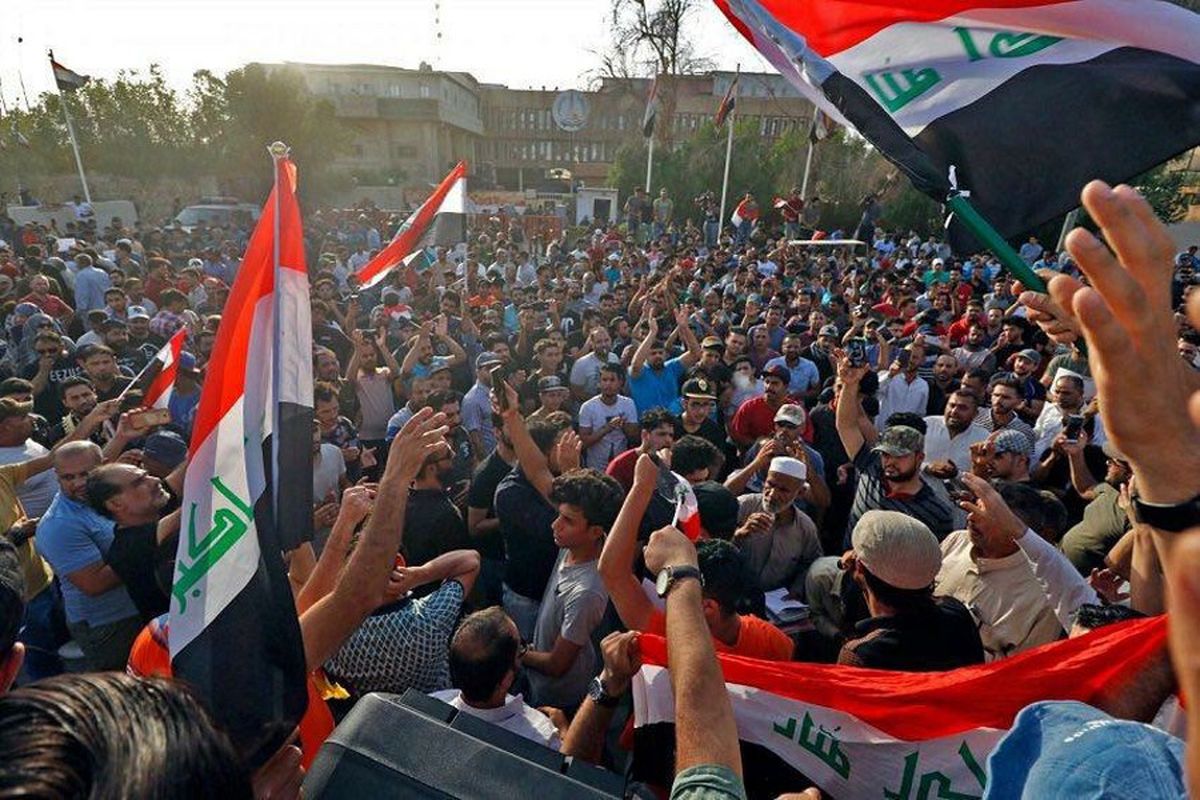 تظاهرات گسترده مردم عراق در بغداد