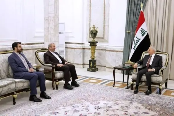 رئیس‌جمهور عراق و سفیر ایران در بغداد درباره توسعه روابط دوجانبه گفت‌وگو کردند