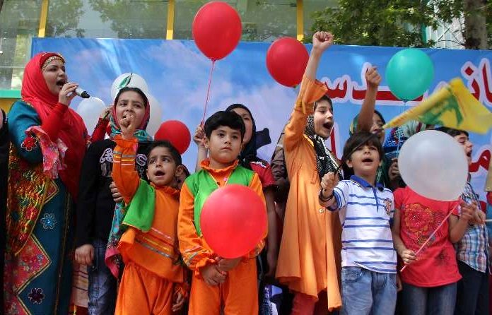 برپایی ایستگاه کودک در راهپیمایی روز جهانی قدس در رشت