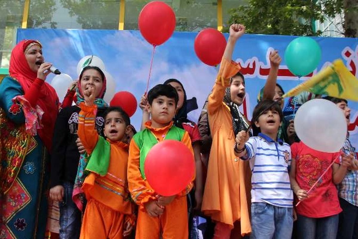 برپایی ایستگاه کودک در راهپیمایی روز جهانی قدس در رشت