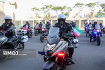 آیین الحاق ۱۵۰ دستگاه موتورسیکلت به ناوگان پلیس راهور تهران بزرگ
