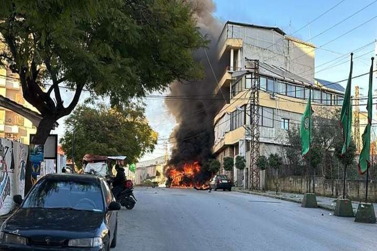 رژیم صهیونیستی به خودرویی در «نبطیه» لبنان حمله پهپادی کرد
