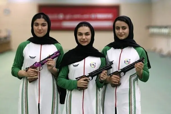 دختران نوجوان ایران مدال نقره تپانچه ۱۰ متر آسیا را کسب کردند