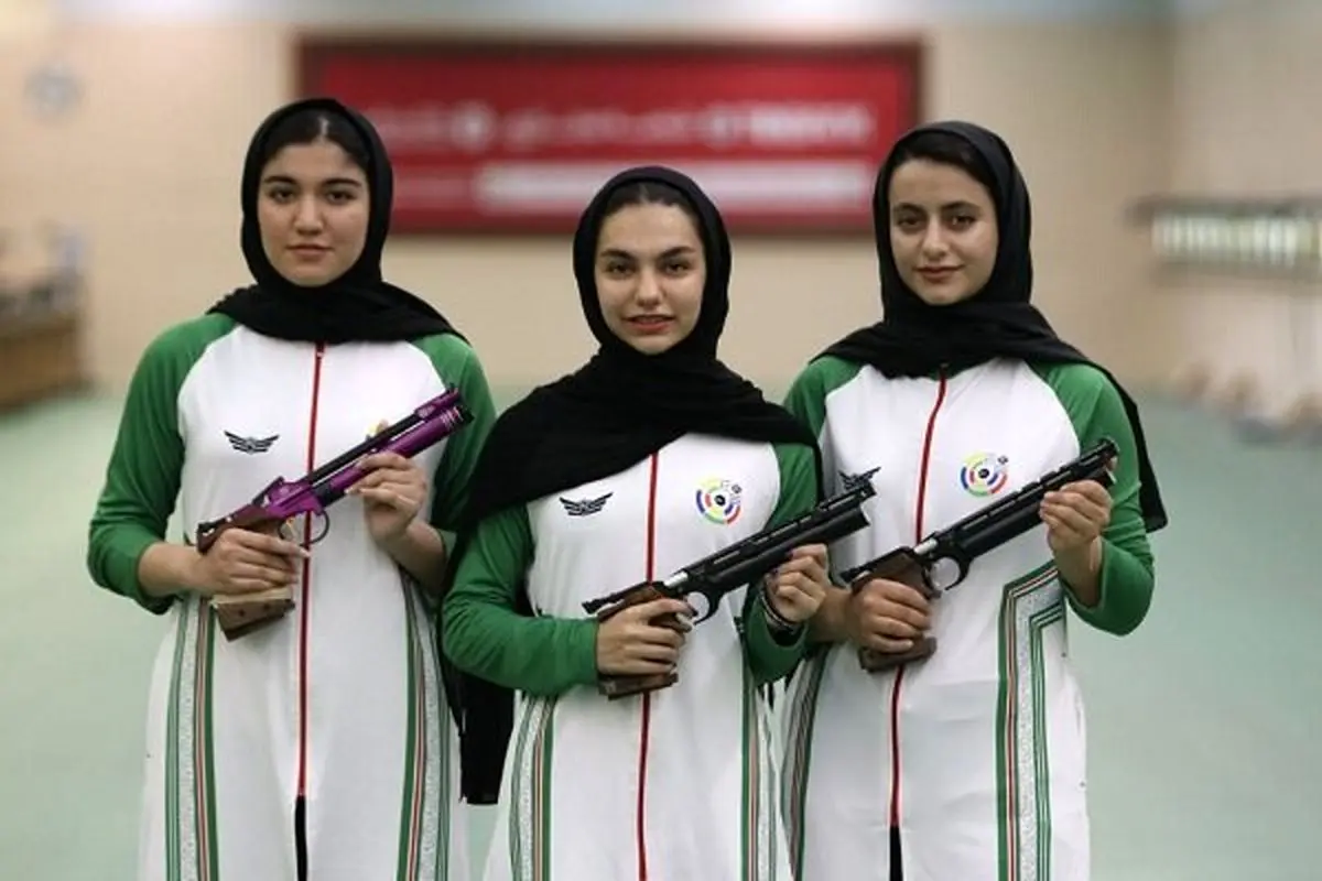 دختران نوجوان ایران مدال نقره تپانچه ۱۰ متر آسیا را کسب کردند