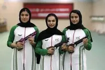 دختران نوجوان ایران مدال نقره تپانچه ۱۰ متر آسیا را کسب کردند