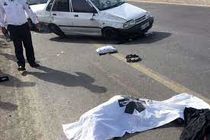 جان باختن یک عابر پیاده در تصادف با خودوری سمند در اصفهان