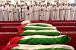 حضور امیر قطر در مراسم شهدای حمله صهیونیست‌ها در دوحه