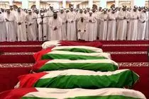 حضور امیر قطر در مراسم شهدای حمله صهیونیست‌ها در دوحه