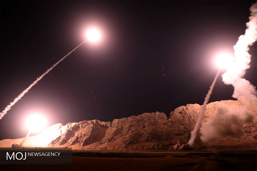 حمله موشکی نیروی هوا فضای سپاه به مقر فرماندهی تروریست های تکفیری