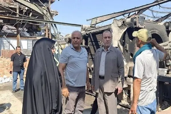 فرماندار تهران بر رفع مشکلات واحد تولیدی جنگ‌زده تأکید کرد