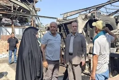 فرماندار تهران بر رفع مشکلات واحد تولیدی جنگ‌زده تأکید کرد