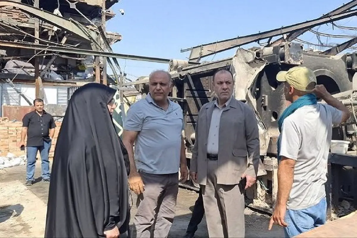فرماندار تهران بر رفع مشکلات واحد تولیدی جنگزده تأکید کرد