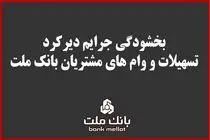بخشودگی جریمه دیرکرد تمامی وام های خرد مشتریان بانک ملت