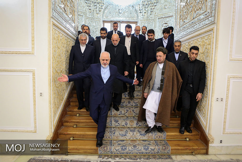 دیدار حامد کرزای رییس جمهوری سابق افغانستان با ظریف