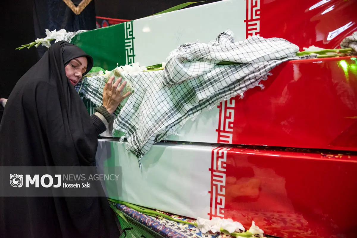 مراسم وداع با پیکرهای مطهر شهدای گمنام دفاع مقدس
